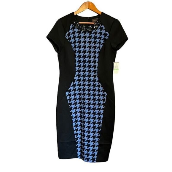 Trulli embellish short sleeve patterned dress - Picture 1 of 11
